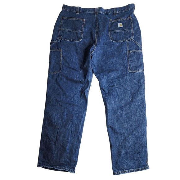 Carhartt Loose Fit Double Front Utility Logger Denim Jeans Men's Size 42 x 32 - Picture 2 of 16